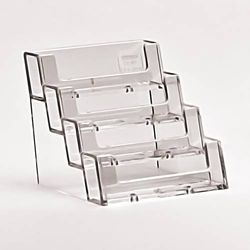 Taymar Business Card Holder, Business Card Box with Four Compartments on 4 Tiers