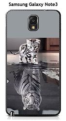 Onozo Coque Samsung Galaxy Note 3 Design Chat Tigre Blanc