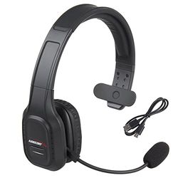 Audiocore AC864 Bluetooth-headset met ruisonderdrukkende microfoon voor callcenter-over-ear-koptelefoon 32 uur gesprekstijd Handsfree draadloos Compatibel met Google Assistant en Siri