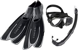 Cressi Agua - Palme de Plongée + Perla Mare - Kits de Randonnée Aquatique Masque et Tuba Adulte Plongée Snorkeling