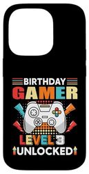 Gamer Level 3 Unlocked 3 Birthday Gamer Gaming 3 years Case for iPhone 14 Pro