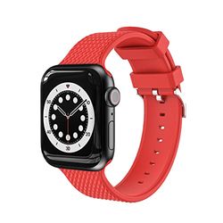 VIGTMO Braccialetti sportivi compatibili con Apple Watch Strap 42 mm 44 mm 45 mm, braccialetti sportivi di ricambio compatibili con iWatch Series 7 SE 6 5 4 3 2 1 Donne Uomo (rosso), Rosso, 42mm/44mm/45mm
