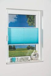 K-home 360273-40 Klemmfix Pleated Blind, Ice Blue