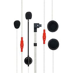 Midland Audio Kit per Interfoni Moto Midland della Serie BTX, 2 Cuffie Speaker e 2 Microfoni, Filo e Braccetto per Caschi Jet, Modulari o Integrali