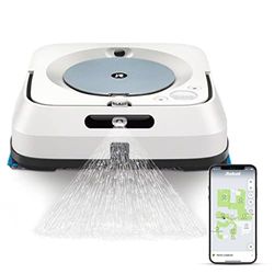 iRobot Braava Jet m6 (6134), Robot Lavapavimenti Wifi, Precision Jet Spray, Navigazione Intelligente, ‎100 W, 0.15 L, Bianco