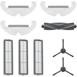 Dreame Kit de accesorios para D10s Plus, incluye 1 cepillo principal, 2 cepillos laterales, 3 filtros y 3 paños de fregona - Original y compatible