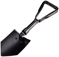 Herbertz Folding Shovel Olive Painted with Bag Knife, Grey, M