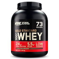 Optimum Nutrition Gold Standard 100% Whey Muscle Building and Recovery Protein Powder With Naturally Occurring Glutamine and BCAA Amino Acids, Double Rich Chocolate Flavour, 73 Servings, 2.26 kg