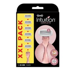 WILKINSON SWORD - Intuition Complete For Women | Skin Protect Gel with Smooth Glide | Razor Handle + 6 Razor Blades Refills