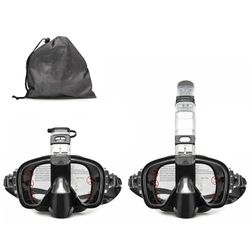 BigBuy Outdoor Lunettes de plongée en Silicone Noir Unisexe pour Adulte, Multicolore, Standard