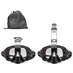 BigBuy Outdoor Snorkelbril, zwart, siliconen, uniseks, volwassenen, meerkleurig, standaard