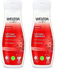 WELEDA - Laits Corps régénérant Grenade - Tonifie et régénère la peau - action antioxydante - NATRUE* - Vegan** - 200 ml (Lot de 2)