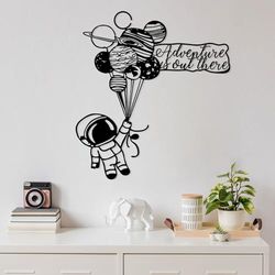 Accessoire mural décoratif élégant en métal noir, 64 x 70 cm | 100% métal, 1,5 mm d'épaisseur | Léger et facile à accrocher | Parfait pour la décoration intérieure moderne