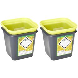 Frontier 41005430 Medical Sharps Disposal Bin/Box, 4 L (Pack of 2)