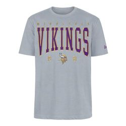 MINNESOTA VIKINGS New Era keps NFL överdimensionerad t-shirt satin applikation lapp logotyp ljung grå unisex