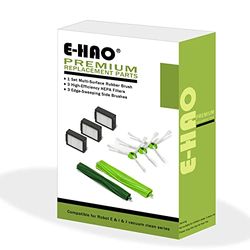 E-HAO Vervangende stofzuigeronderdelen voor iRobot Roomba i & j & e-serie Alle modellen, 1 sets rubberen borstels, 3 HEPA-filters, 3 zijborstels voor