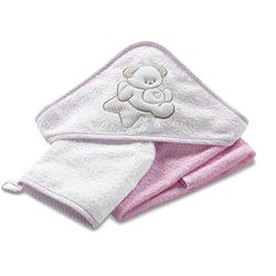 Italbaby - Albornoz con capucha de rizo 75 x 75 Sweet Rosa - 350 g