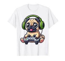 Gamer Pug Gaming Pugs Videojuego Camiseta