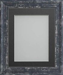Frame Company Lynton Coal Photo Frame with Grey Mount, 16x12 for 12x8 inch, fitted with perspex