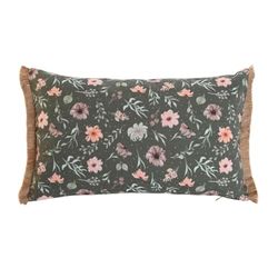 Home ESPRIT Kussens, groen, bloemen, boho, 50 x 5 x 30 cm