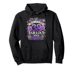 Womens Chapter 38 Fabulous Since 1987 38th Birthday Design Felpa con Cappuccio