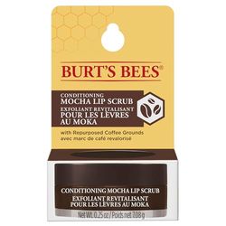 Burt's Bees exfoliante labial en sabor mocha, con granos de café reutilizados y cera de abejas para exfoliar e hidratar los labios, 7,08 g