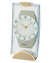 Seiko QXG146G - Reloj de Mesa (plástico), Color Dorado, Cristal, S, Moderno