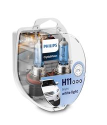 Philips - Candeeiro de farol CrystalVision 12362 CVSM - lâmpada de carro H11, 55 W, halogéneo, luz de nevoeiro, 4300 K, Hg (mercúrio)