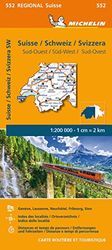 Michelin Schweiz Süd-West: Straßen- und Tourismuskarte 1:200.000