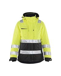 Dames High Vis winterjas geel, X-Large, High Vis geel/zwart