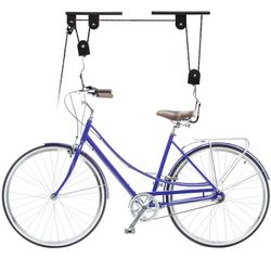 PrimeMatik - Supporto per Appendere Le Biciclette al soffitto con Corde e carrucole