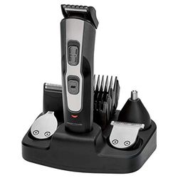 ProfiCare BHT 3014 - Set de Cortapelo con Afeitadora Barba, Recortador de Precisión y Cortador Oído Nariz, Batería Recargable, Negro