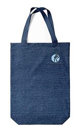 Green Fish Denim - Bolsa de transporte reutilizable para bebé, lavable, plegable, bolso de mano con asas, 22 x 26 cm