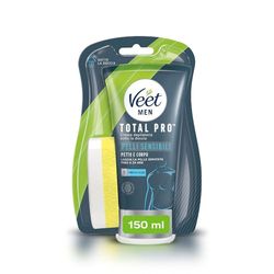 Veet Men Crema Depilatoria Uomo Sotto la Doccia per Petto e Corpo per Pelli Sensibili, Dermatologicamente Testata, 150 ml