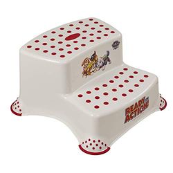 keeeper Banqueta de dois degraus de padrão canina, de 18 meses a 10 anos, antiderrapante, gor, branco