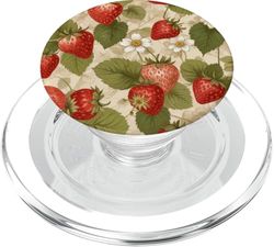 Bonito patrón de fresa PopSockets PopGrip para MagSafe