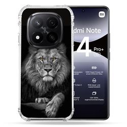 Cokitec Custodia rinforzata per Xiaomi Redmi Note 14 Pro Plus 5G Animal Leone Maestoso