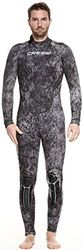 Cressi Castoro Man Combinaison Plongée Néoprène High Stretch Homme, Noir/Gris Camou, L/4
