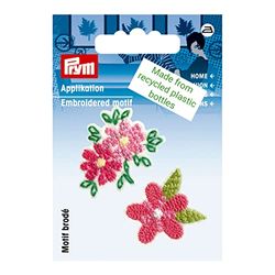 Prym 926743 Appl. reciclado flores rosa