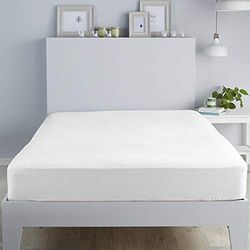 Fusion Brushed Bedding Biancheria da Letto Spazzolata, 28 cm, Cotone, Bianco, Singolo