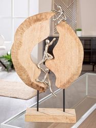 Sculpture, Mango wood, natural colors, PU 1, L. 9 cm, W. 35 cm, H. 36 cm