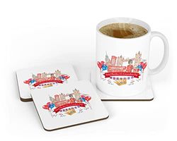 Handmade by Stukk King COASTER002 Coffe Cup, Tea, Mug Coaster, Ceramic