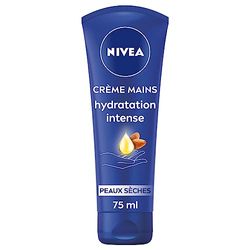 NIVEA Crème mains nourrissante peaux très sèches (1 x 75 ml), soin mains hydratant à l'huile d'amande douce, crème mains hydratante efficace 24 h