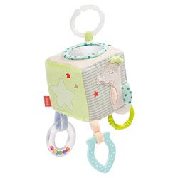 Fehn actividad motriz cubo mar niños, Cubo de actividades motrices para colgar en cochecitos, cunas y portabebés, cubo de actividades para bebés y niños a partir de 0 meses