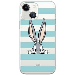 ERT GROUP mobiltelefonfodral för Iphone 13 MINI originalt och officiellt licensierat Looney Tunes mönster Bugs 011Vit optimalt anpassad till formen på mobiltelefonen, gedeeltelijk transparant