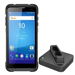 Tera Scanner de Codes à Barres Android 9 PDA Terminal Zebra SE4710 NFC 5,5" HD Écran Tactile Ordinateur Mobile Portable avec Berceau de Chargement BT 4G WiFi GPS 1D 2D QR Entrepôt Inventaire P166