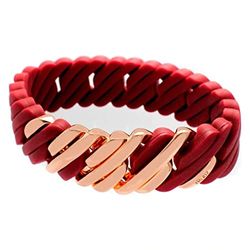 theRubz Bracelet 03-100-214 Rouge Rose Silicone Acier Inoxydable/Silicone (20 mm)