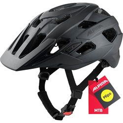 ALPINA Unisex - Vuxna, PLOSE MIPS Cykelhjälm, black matt, 52-57 cm