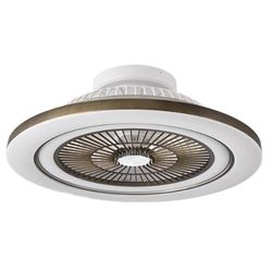Brightium Ventilateur CC 72 W 5 pales 22 x 58 x 58 cm 6 vitesses télécommande minuteur variateur d'intensité éclairage 6120 lm Idéal pour la maison et le bureau.