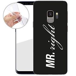 Finoo, TPU-hoes voor je Samsung Galaxy S9 van TPU, made in Germany, hoes met motief voor optimale bescherming, siliconen, etui, cover, beschermhoes voor je Samsung Galaxy S9-Mr right black